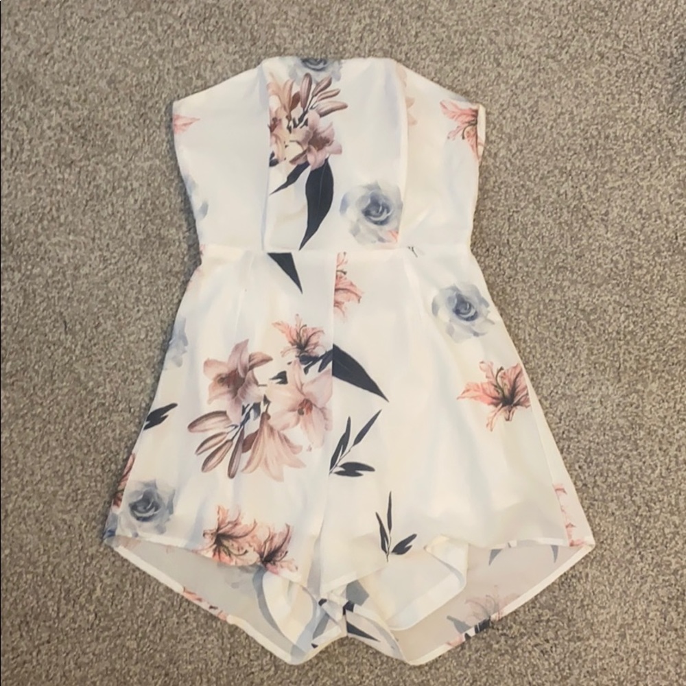 American threads strapless romper